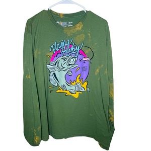 Neff Playing Hooky Green Long Sleeve Graphic Tee